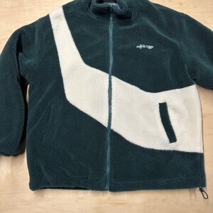 Alpine Design Green and White Fleece Jacket